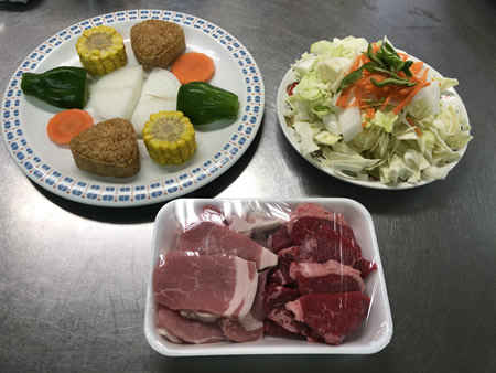 バーベキューメニュー普通セットの写真